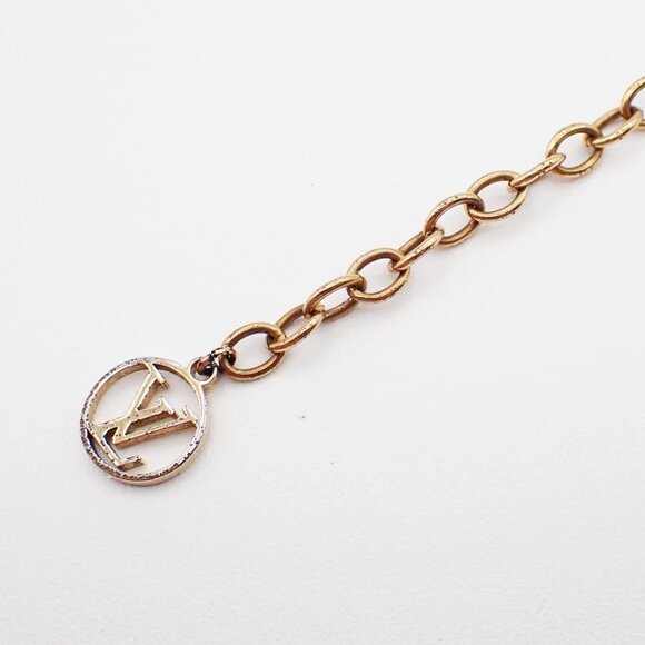 LOUIS VUITTON Logomania Chain Long Necklace Gold Silver M68074 Italy 30YH788 - Picture 5 of 11